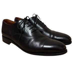 Meermin Mallorca Black Leather Cap Toe Oxford Dress Shoes Classic 10 UK 11 US